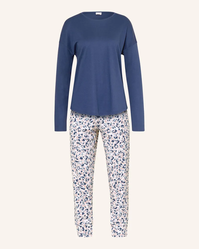 Mey Schlafanzug Serie SOFT LEO Dunkelblau