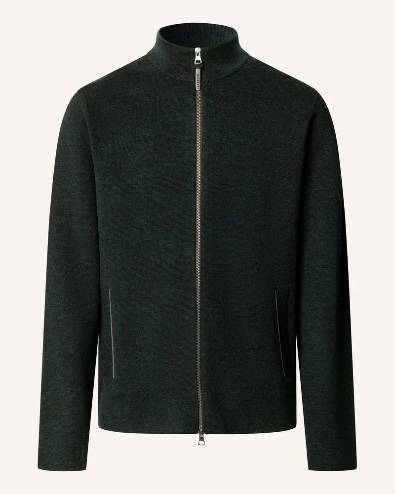 Hackett Pullover Milano Fzip gruen Grün