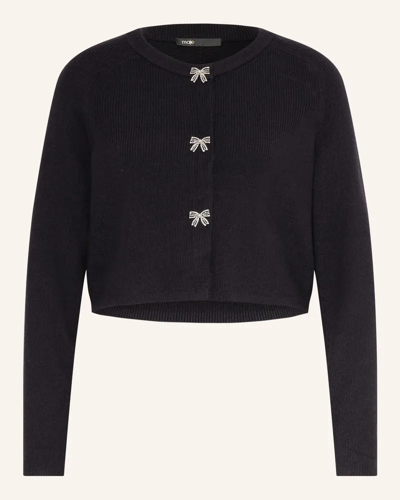 Maje Strickjacke Mit Schmucksteinen blau Dunkelblau