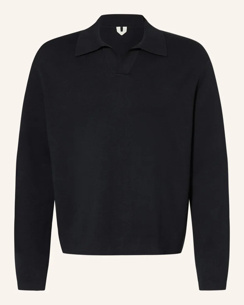 Arket Strick-Poloshirt SWARM Dunkelblau