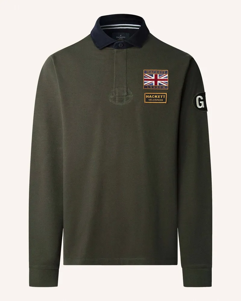 Hackett Poloshirt HERITAGE RALLY BADGES Grün