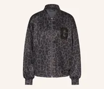 Jersey-Blouson mit Pailletten