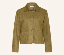 Kastenjacke in Lederoptik