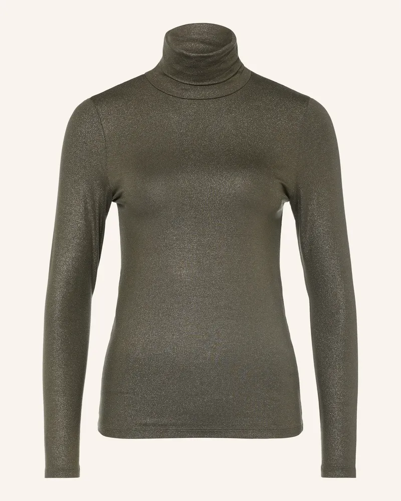 Majestic Longsleeve Mit Glitzergarn grau Oliv