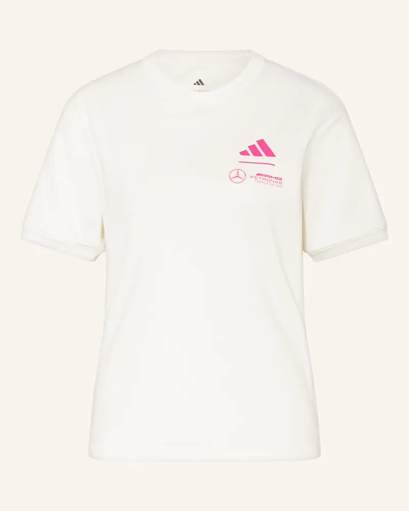 adidas T-Shirt MERCEDES - AMG PETRONAS FORMULA ONE TEAM SUMMER GRAPHIC TEE WOMEN Ecru