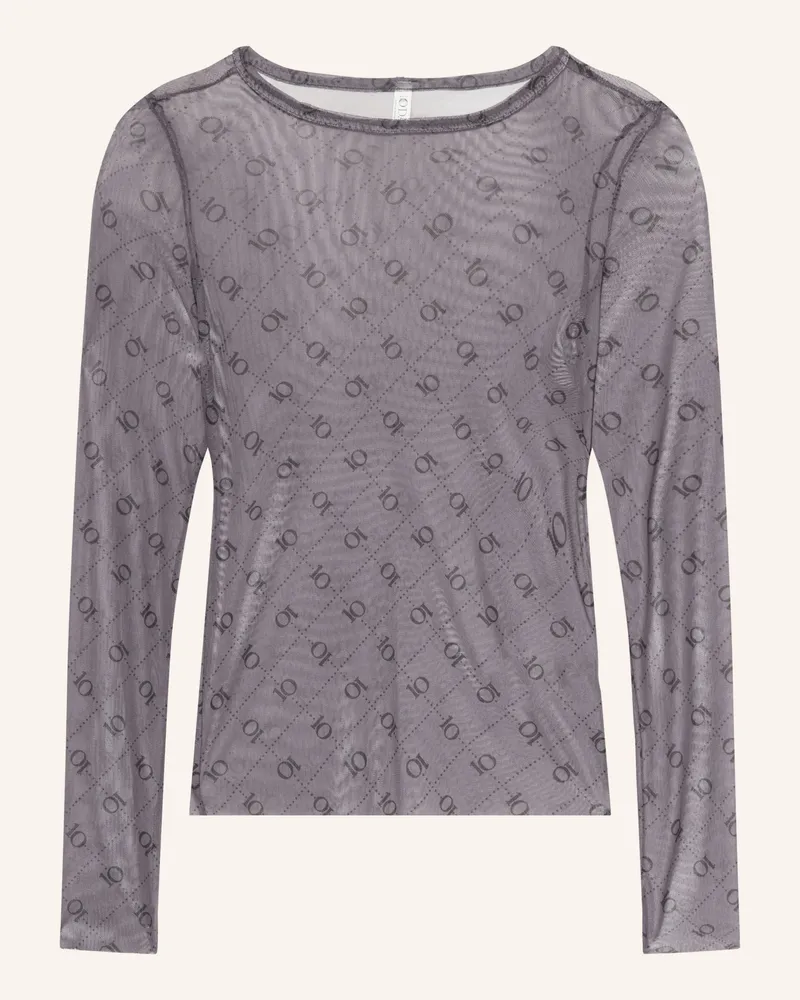 10Days Longsleeve Aus Mesh blau Dunkelgrau