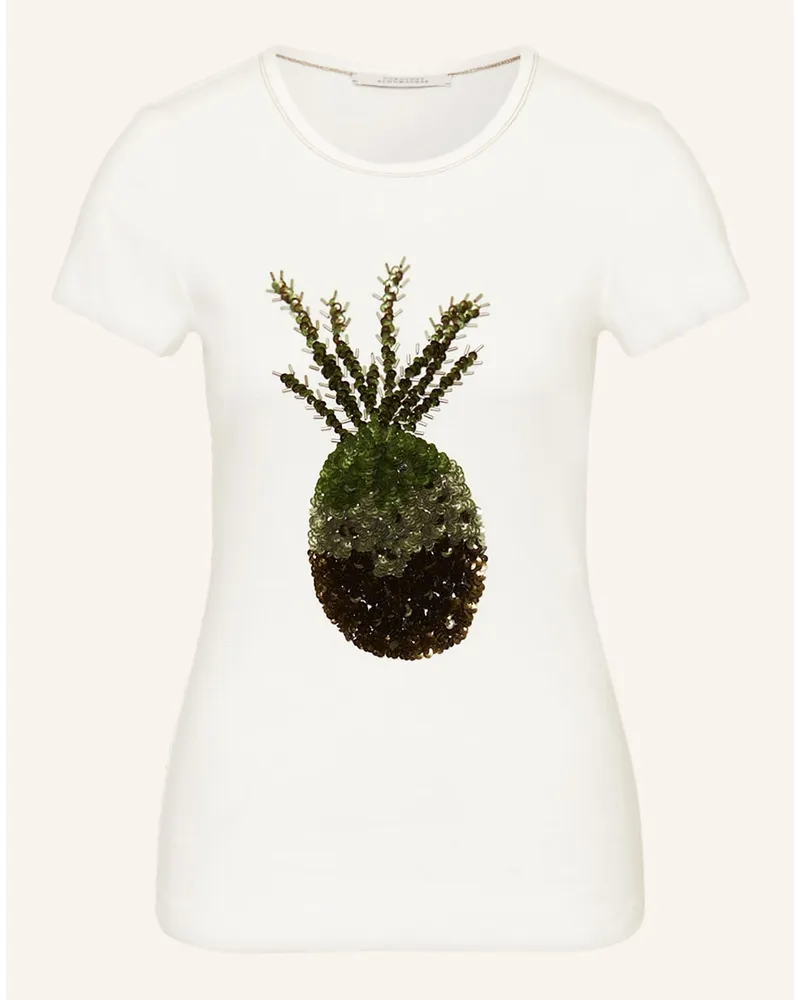 Dorothee Schumacher T-Shirt mit Pailletten Weiss