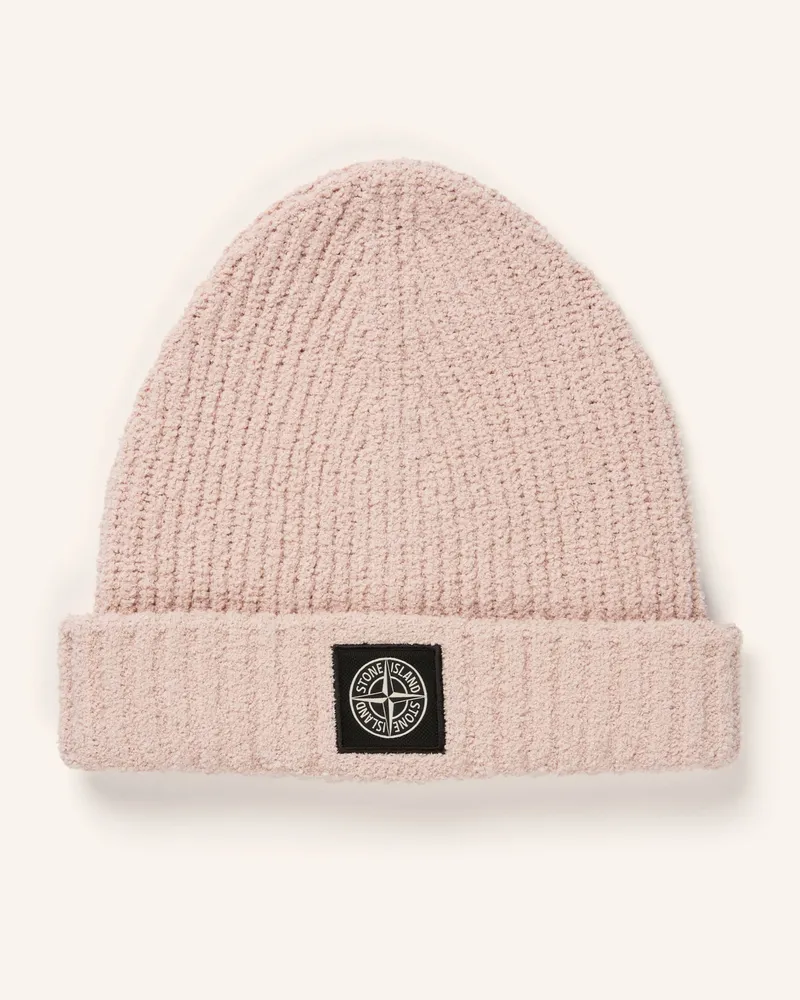 Stone Island Bouclé-Mütze rosa Rosé