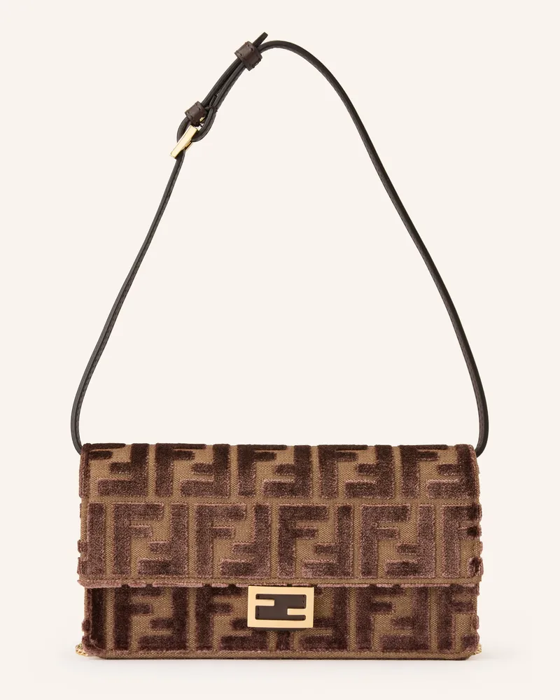 Fendi Geldbörse Baguette Zum Umhängen braun Cognac