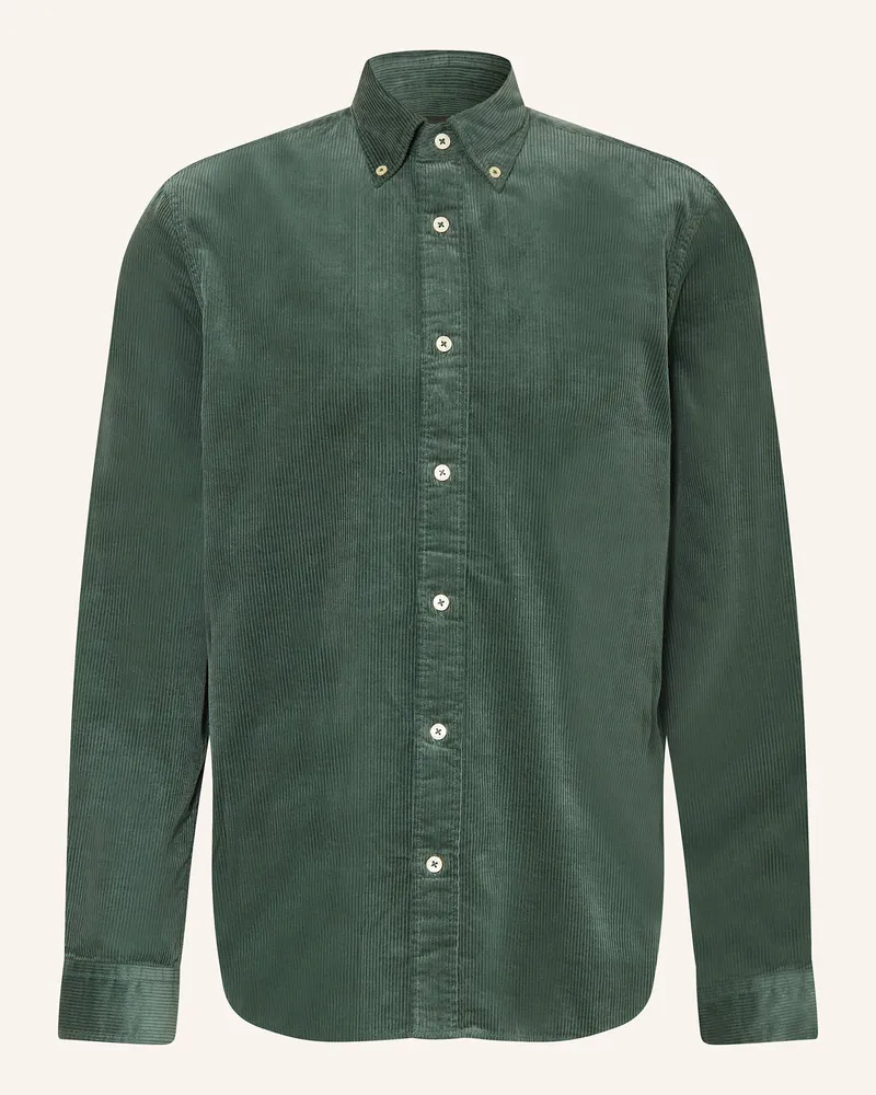 Marc O'Polo Cord-Hemd Regular Fit Dunkelgrün