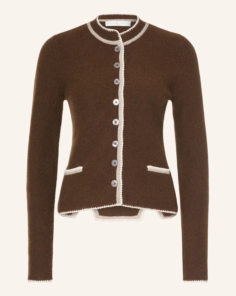 Johann & Johanna Strickjacke Mit Cashmere braun Dunkelbraun