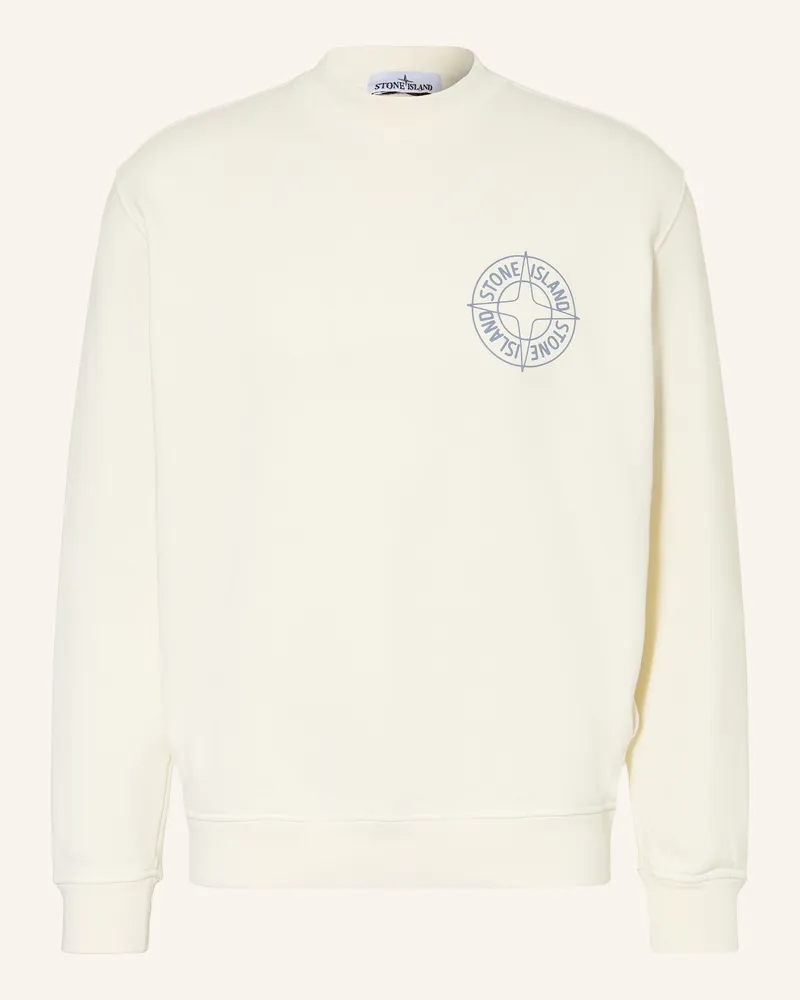 Stone Island Sweatshirt OUTLINE COMPASS Ecru