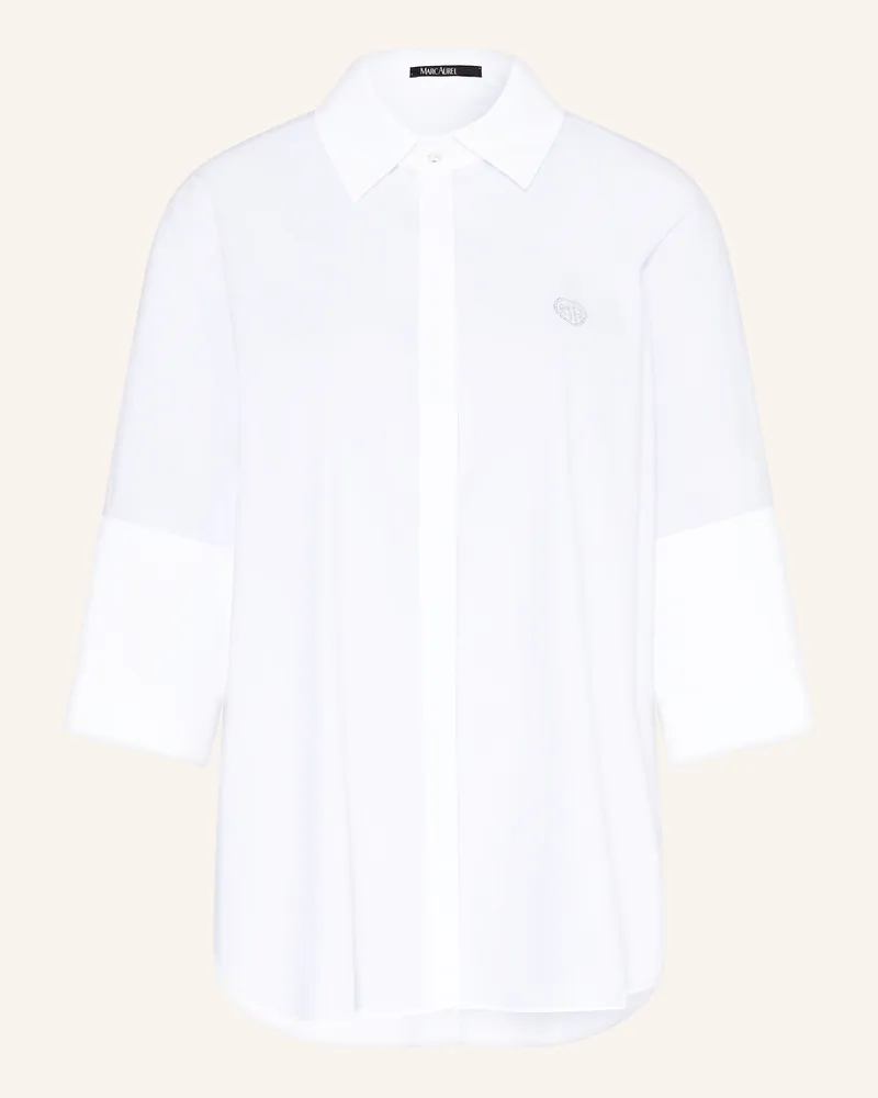 MARC AUREL Oversized-Hemdbluse Mit 3/4-Arm weiss Weiss