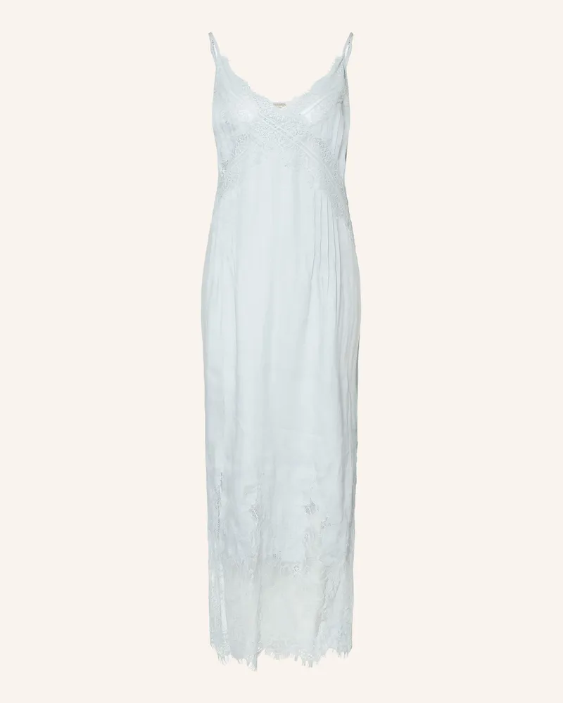 AllSaints Leinenkleid Samia Mit Spitze blau Hellblau