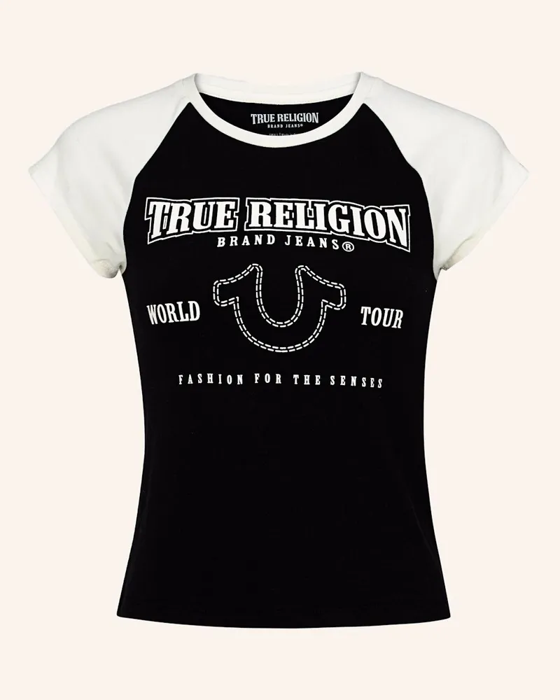 True Religion T-Shirt RAGLAN SS Schwarz