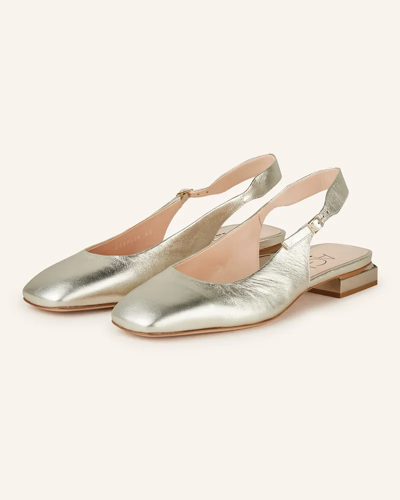 Attilio Giusti Leombruni Slingpumps Angie gold Weissgold