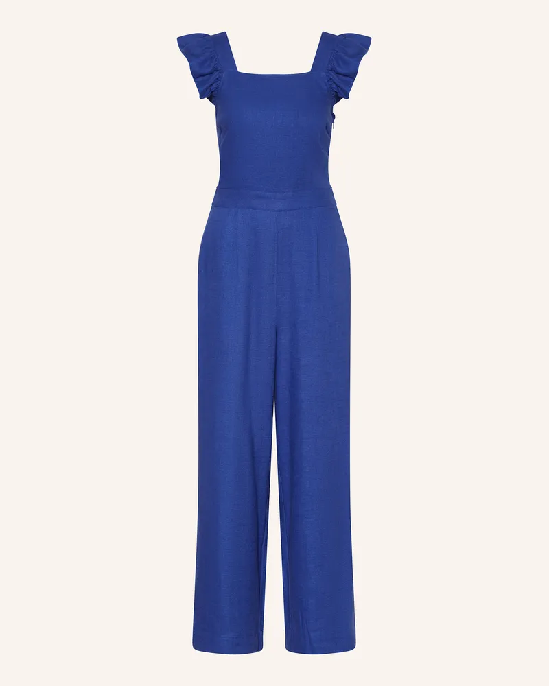 Y.A.S Jumpsuit Yasisma Mit Leinen Und Cut-Out blau Blau