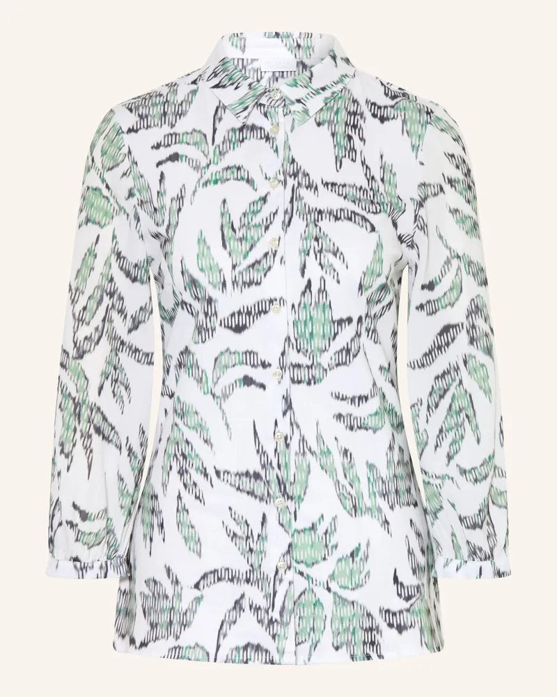 DESOTO Hemdbluse Pia Im Materialmix Mit 3/4-Arm gruen Creme