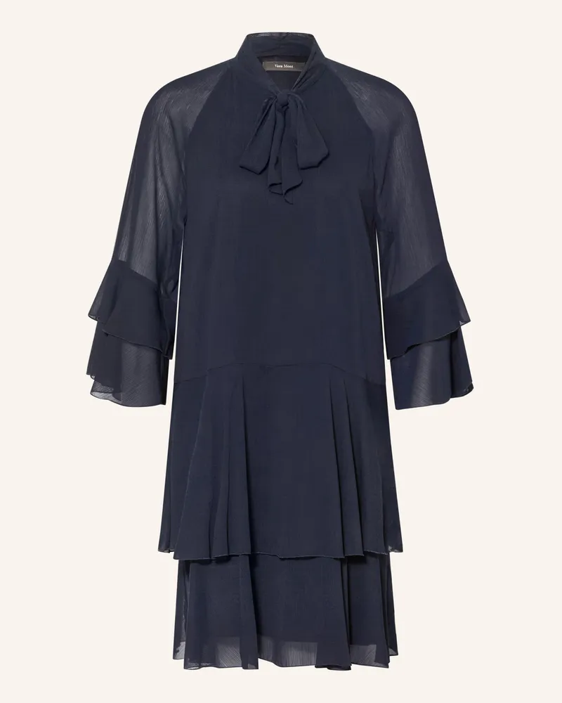Vera Mont Cocktailkleid Mit Schluppe Und Volants blau Dunkelblau