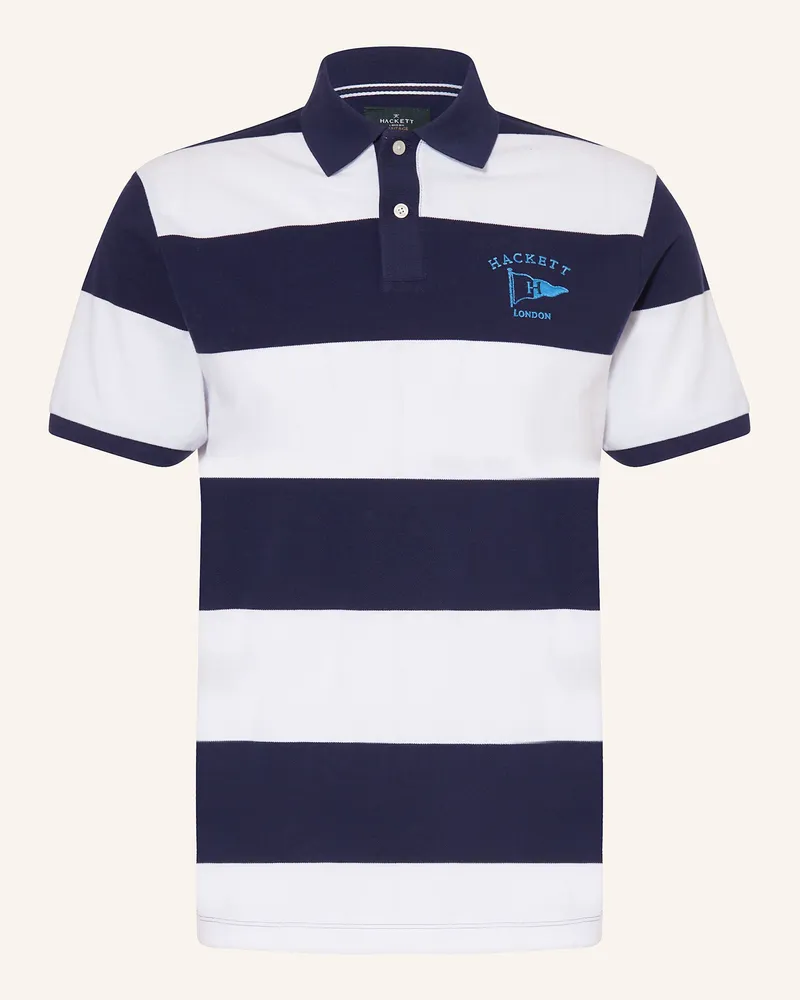 Hackett Piqué-Poloshirt Classic Fit blau Weiss