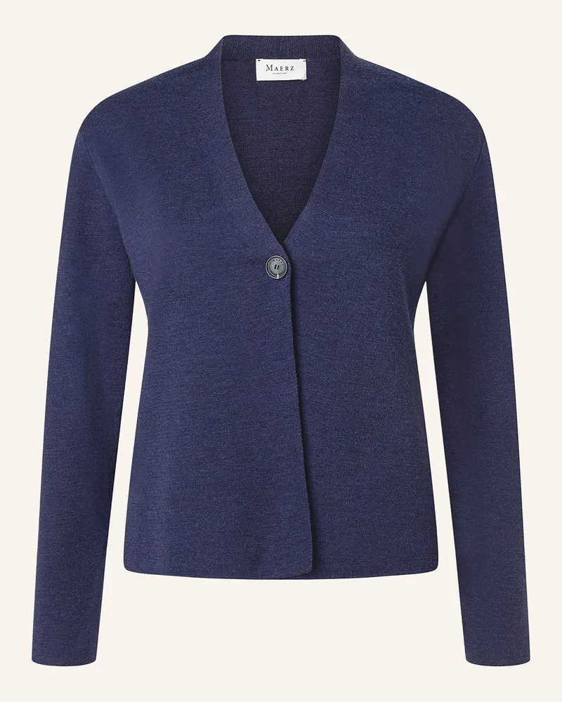 Maerz Strickjacke Aus Merinowolle blau Dunkelblau