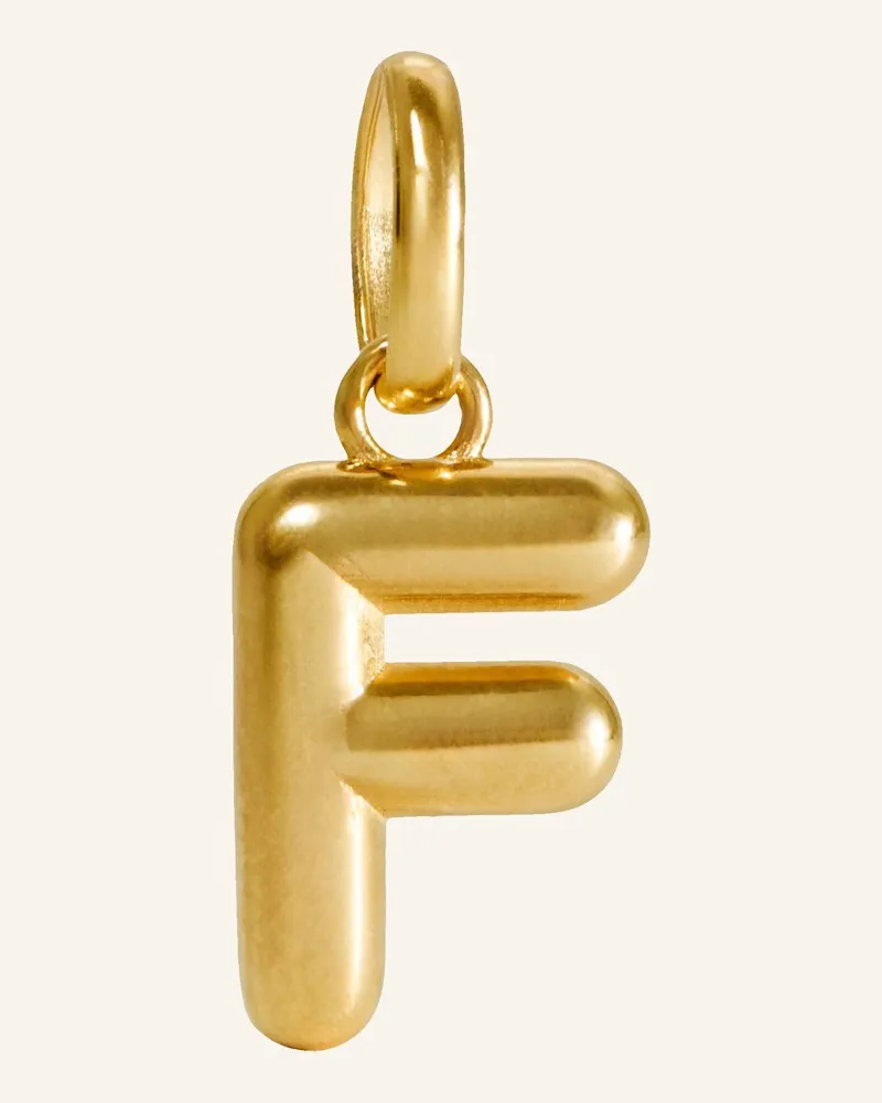 POMPIDOU Anhänger Puffy Letter F By Glambou gold Gold