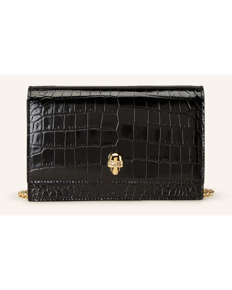 Alexander McQueen Umhängetasche SKULL MINI Schwarz