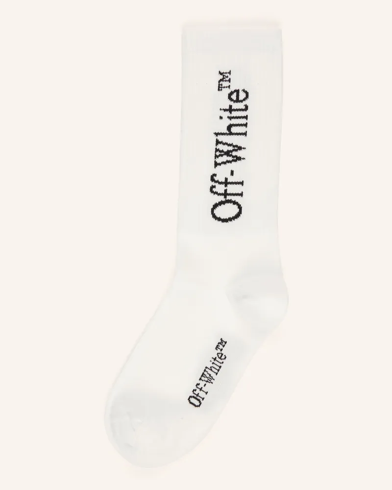 OFF-WHITE Strümpfe BOOKISH LONG Weiss
