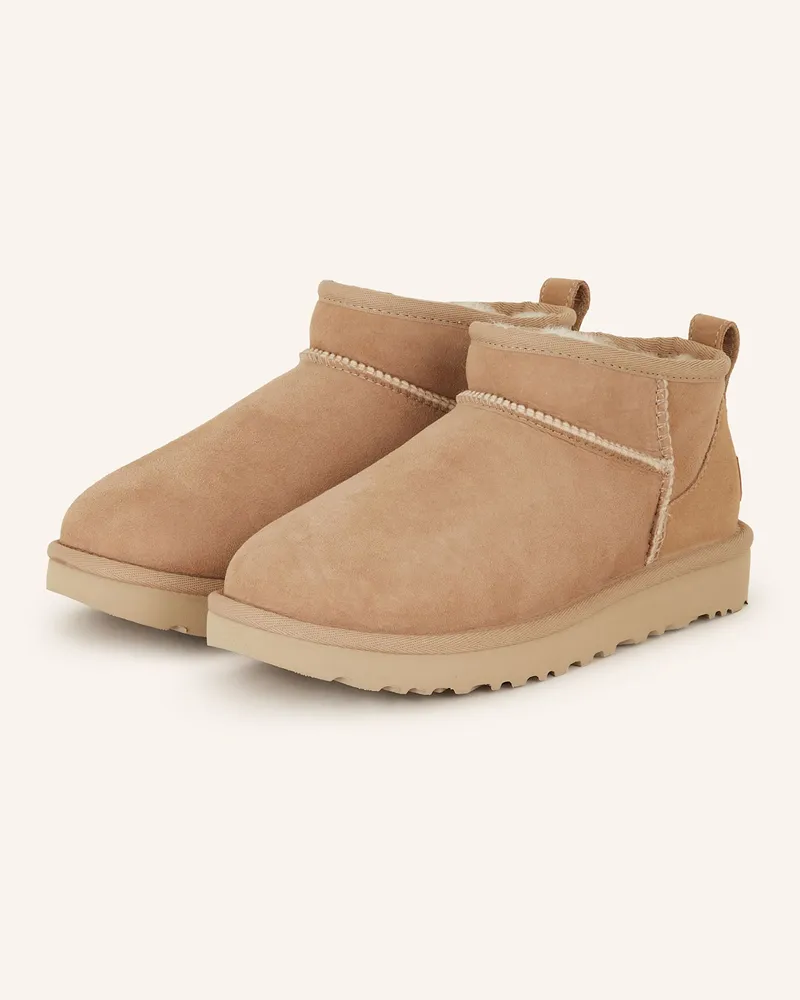UGG Boots Classic Ultra Mini weiss Beige