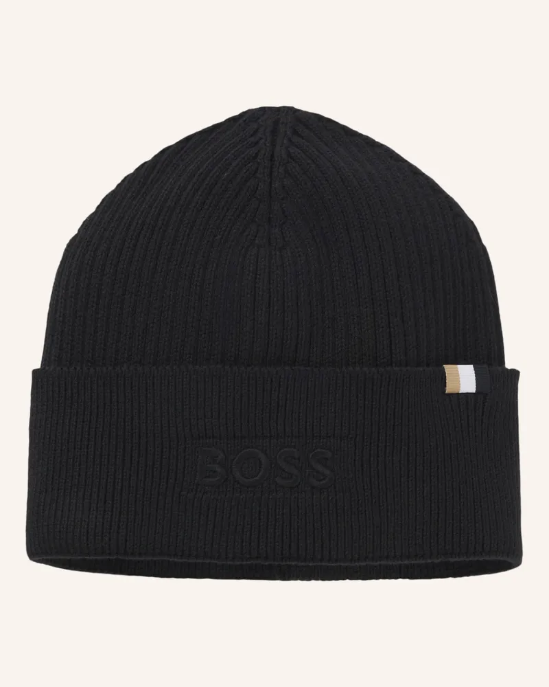 HUGO BOSS Strickmütze MAGICO_R_HAT Schwarz