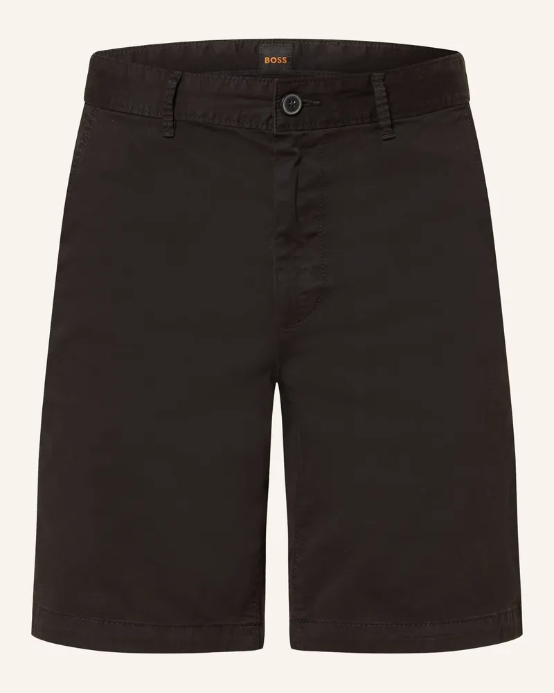 HUGO BOSS Chinoshorts Slim Fit schwarz Schwarz