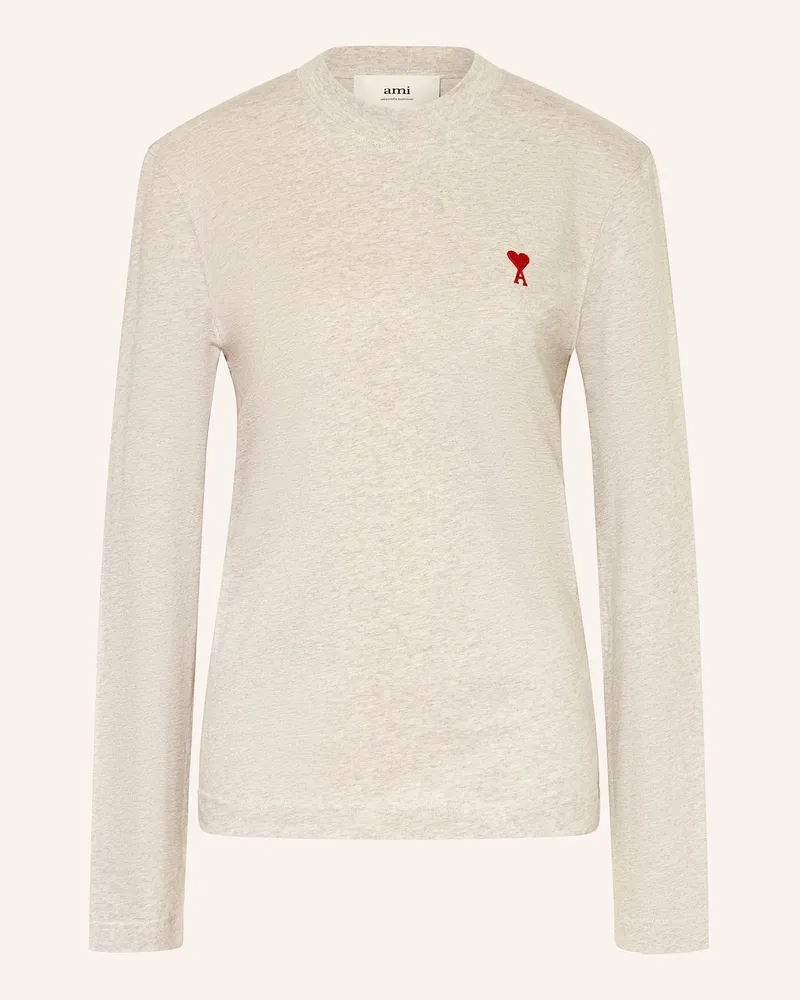 AMI Paris Longsleeve Hellgrau