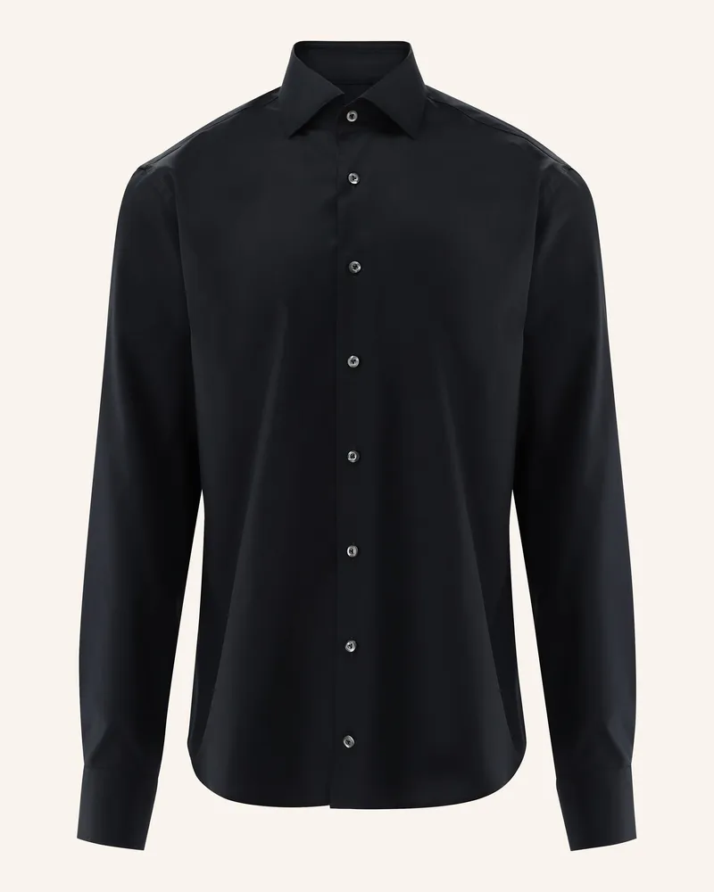 van Laack Hemd Slim Fit schwarz Schwarz