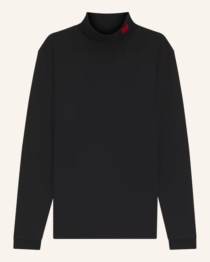 HUGO BOSS T-Shirt Derollo224_In Slim Fit schwarz Schwarz