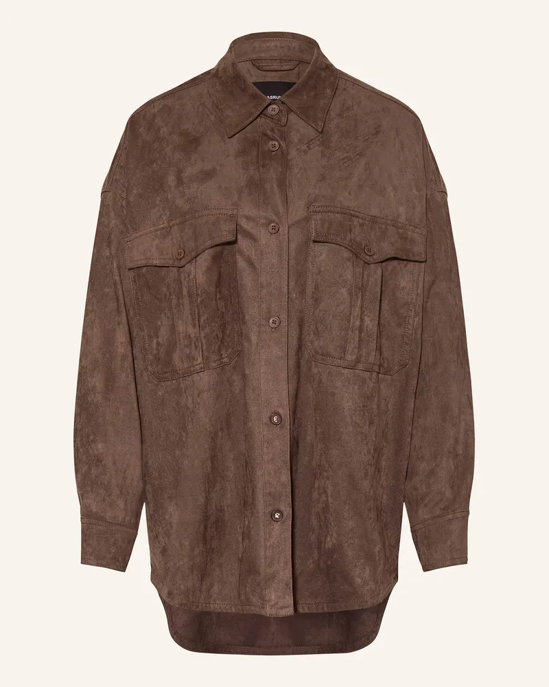 Elias Rumelis Hemdbluse ERMELINA in Lederoptik Braun