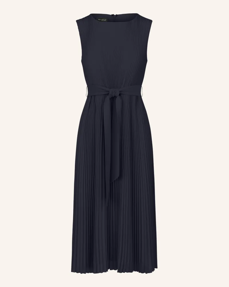 Apart Plisseekleid Dunkelblau
