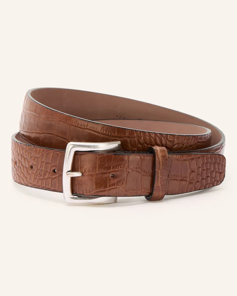 Reptile's House Ledergürtel THELMA Dunkelbraun