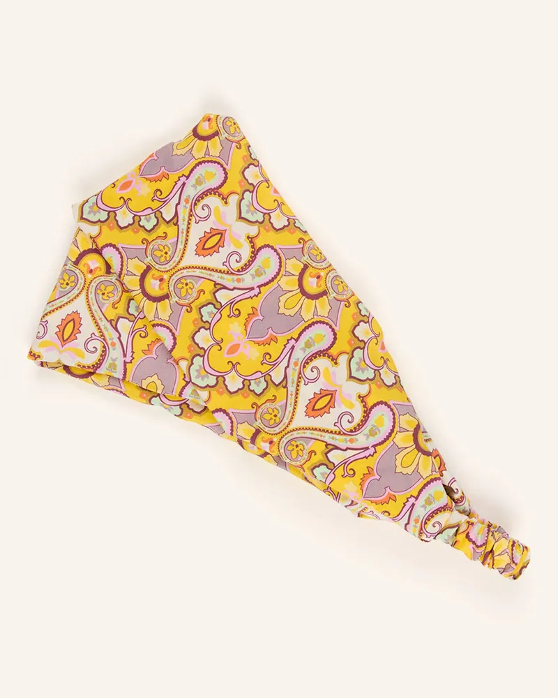 Etro Haarband Aus Seide gelb Gelb