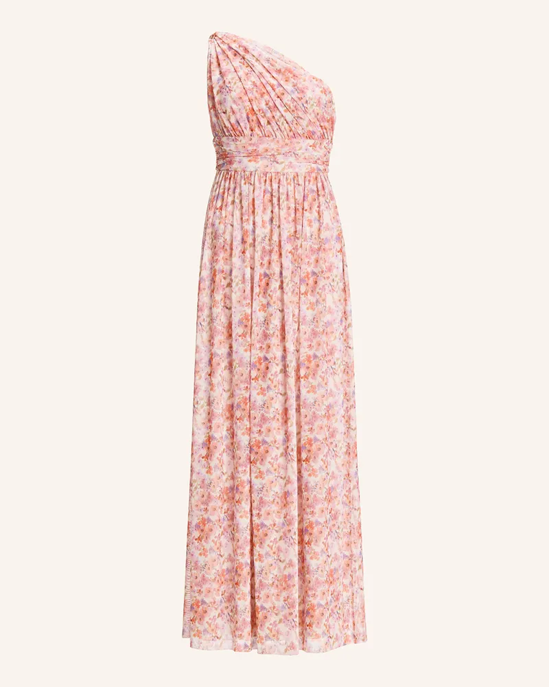 Swing Abendkleid aus Mesh Lachs