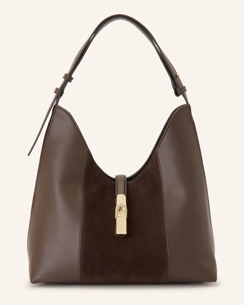 Furla Beuteltasche Goccia Medium braun Dunkelbraun