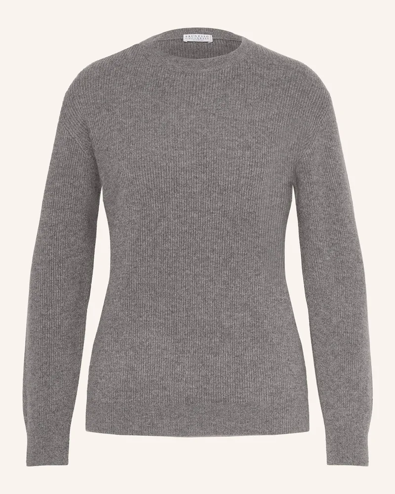 Brunello Cucinelli Cashmere-Pullover Grau