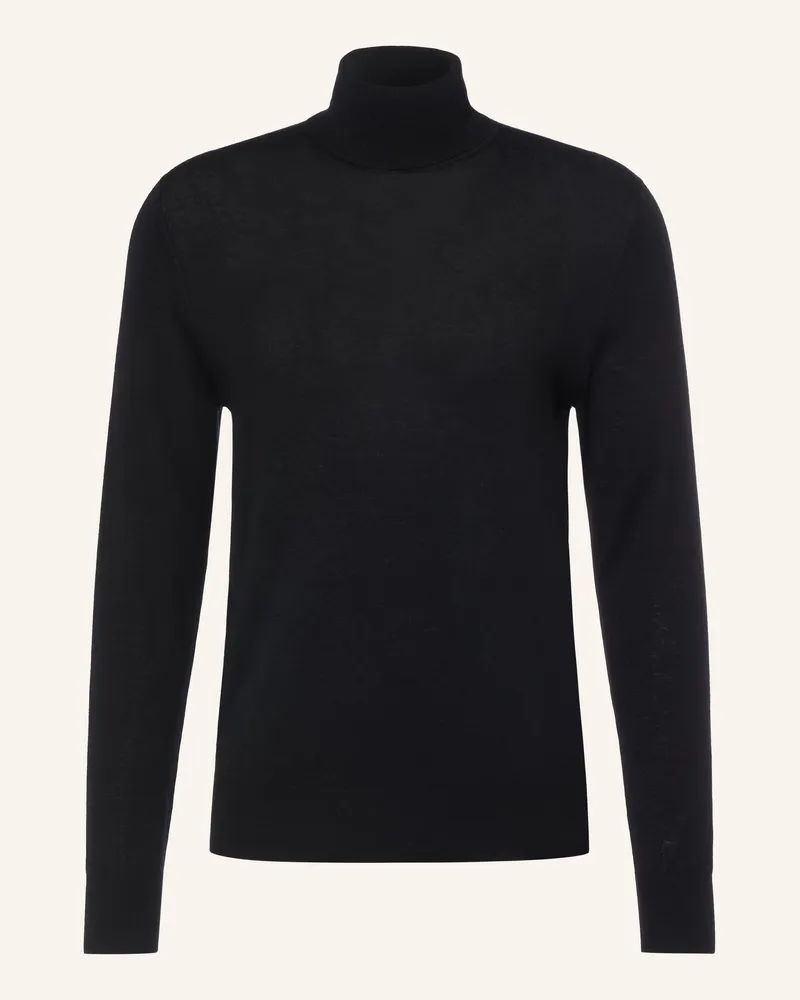 Chas Rollkragenpullover Aus Merinowolle schwarz Schwarz