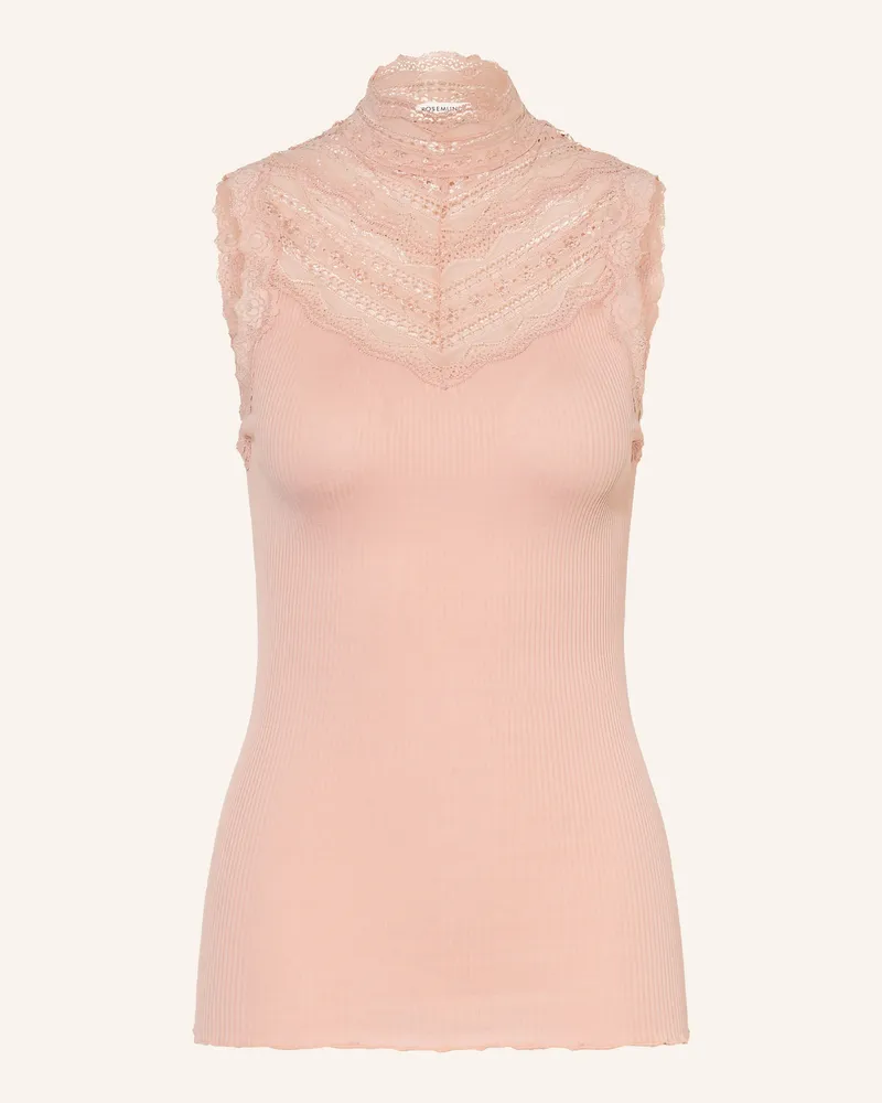 Rosemunde Seidentop Mit Spitze rosa Rosé