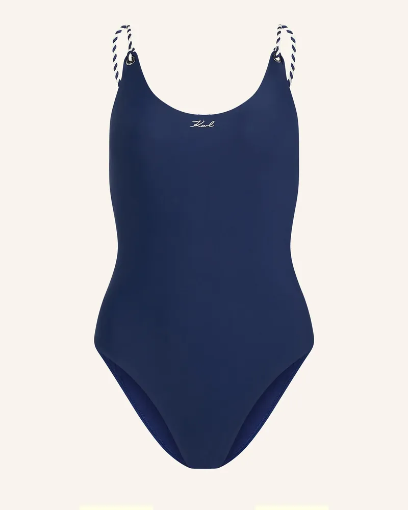 Karl Lagerfeld Badeanzug blau Dunkelblau