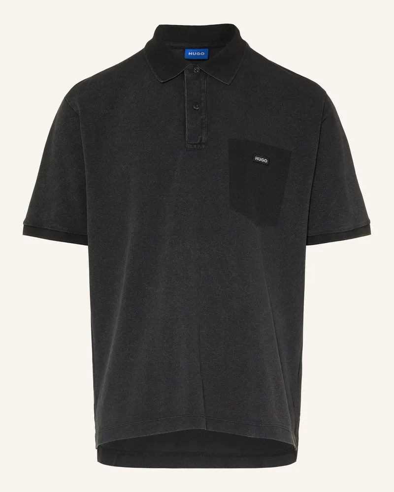 HUGO BOSS Piqué-Poloshirt Nemin schwarz Schwarz