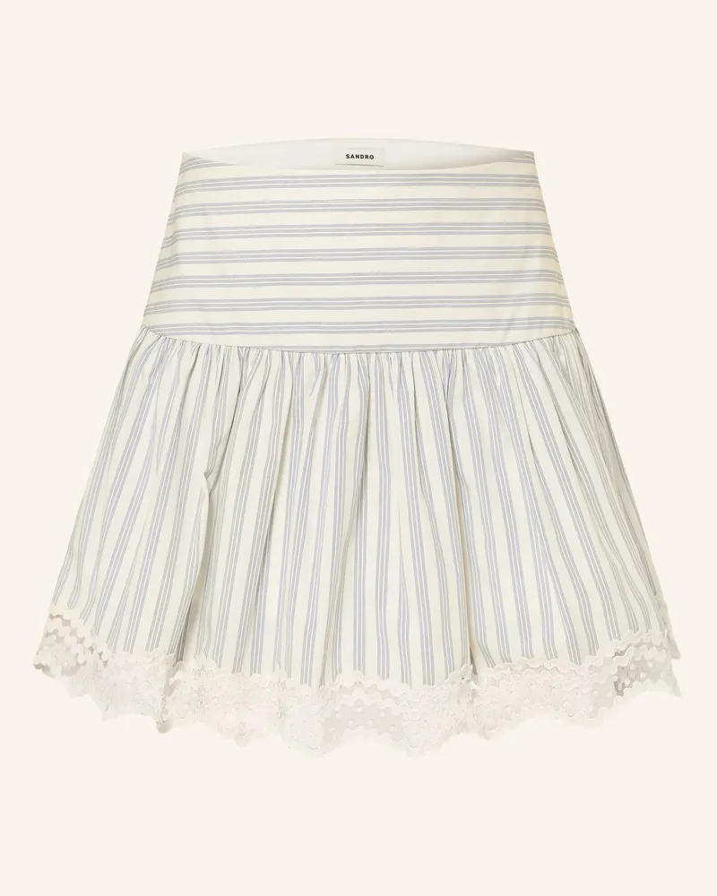 Sandro Skort Mit Spitze blau Weiss