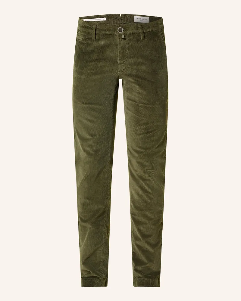 Jacob Cohën Cordchino Bobby Slim Fit gruen Oliv