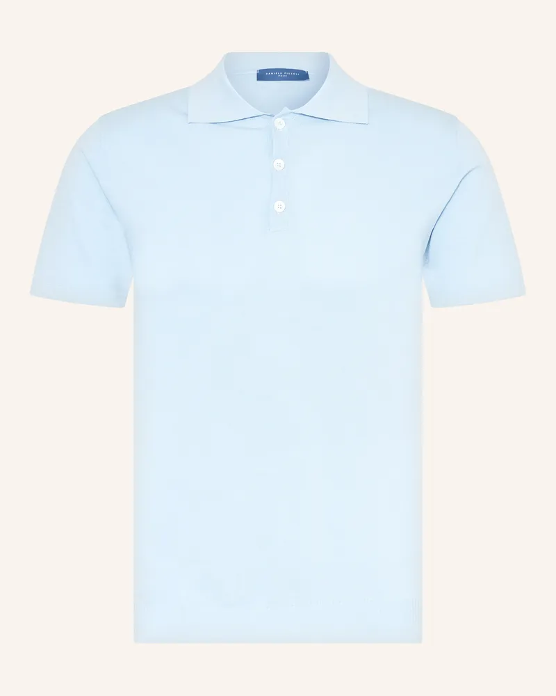 Daniele Fiesoli Strick-Poloshirt Hellblau