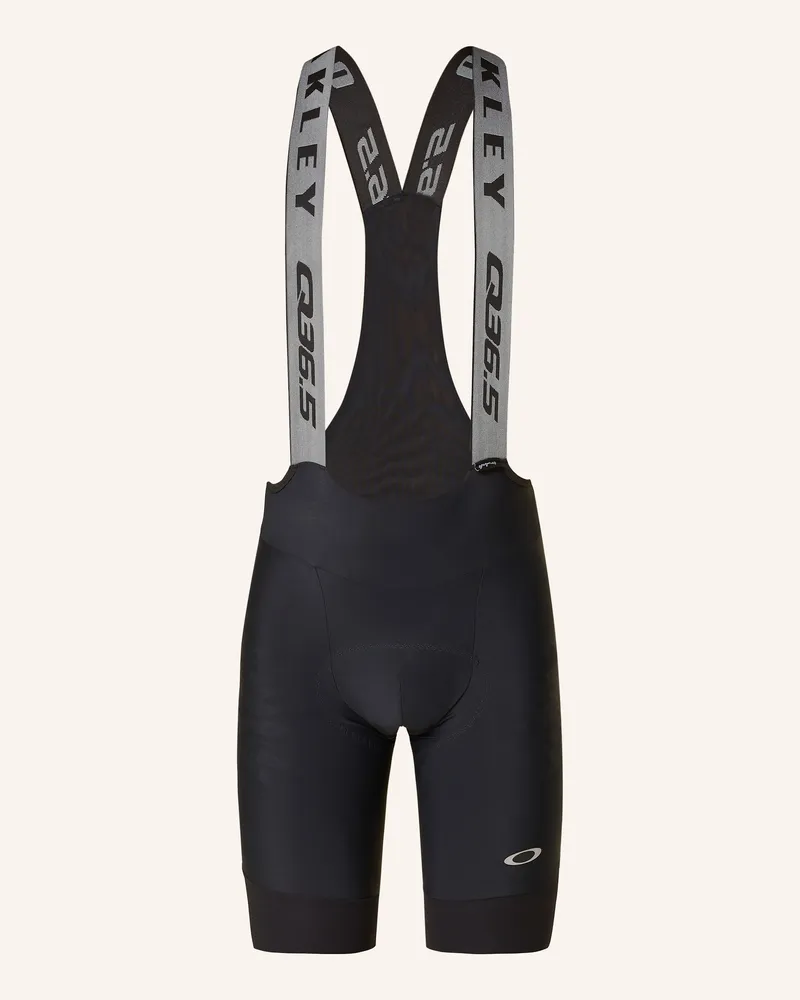 Oakley Radhose Q36.5 GRIDSKIN BIBSHORT mit Trägern und gepolstertem Einsatz Schwarz
