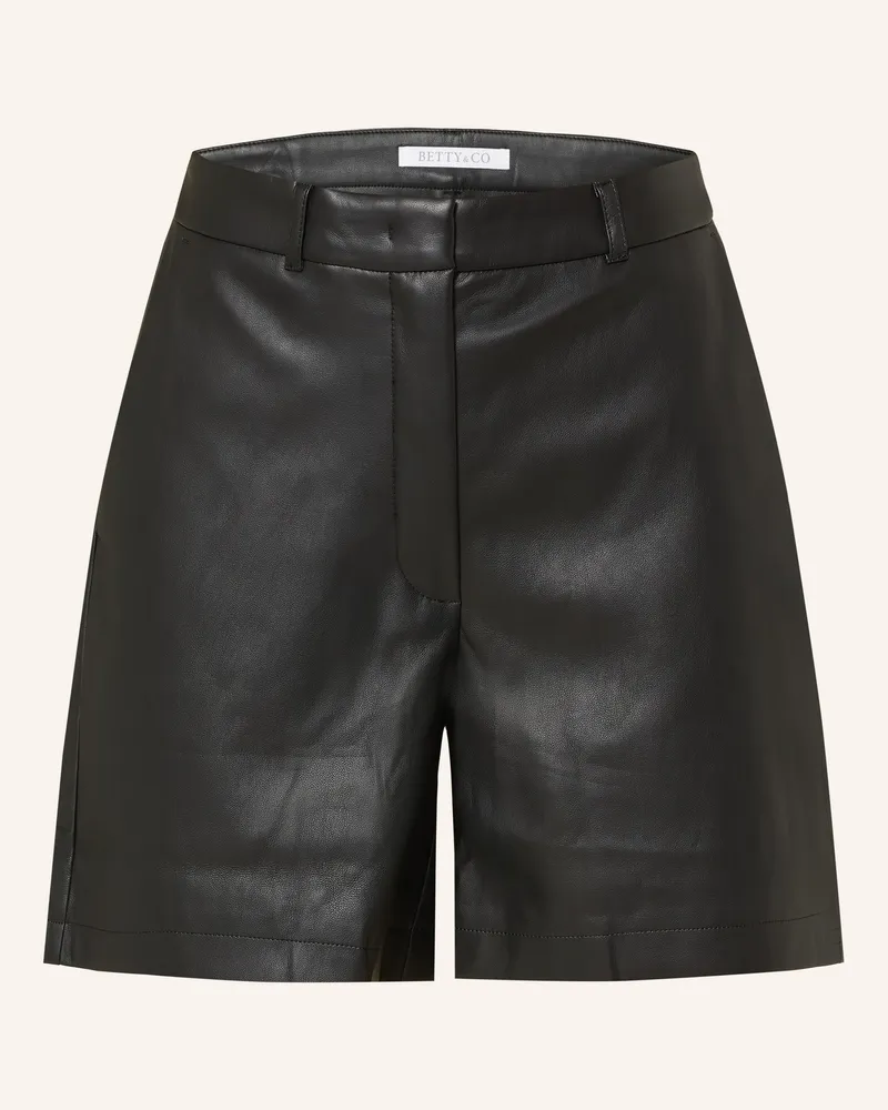 Betty Barclay Shorts in Lederoptik Schwarz